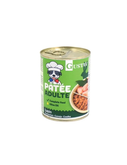 Bubimex Gustav Adult paté de conejo para perros, 400 g
