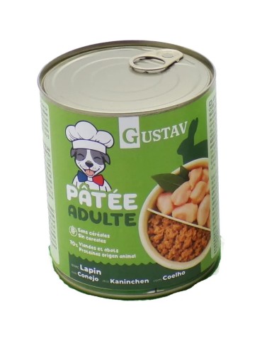 Bubimex Gustav Adult paté de conejo para perros, 800 g