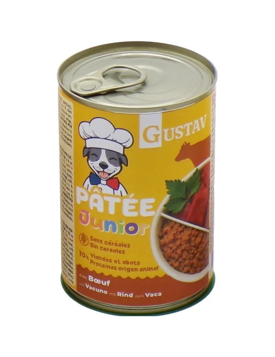 Bubimex Gustav Junior paté de buey para perros, 400 g