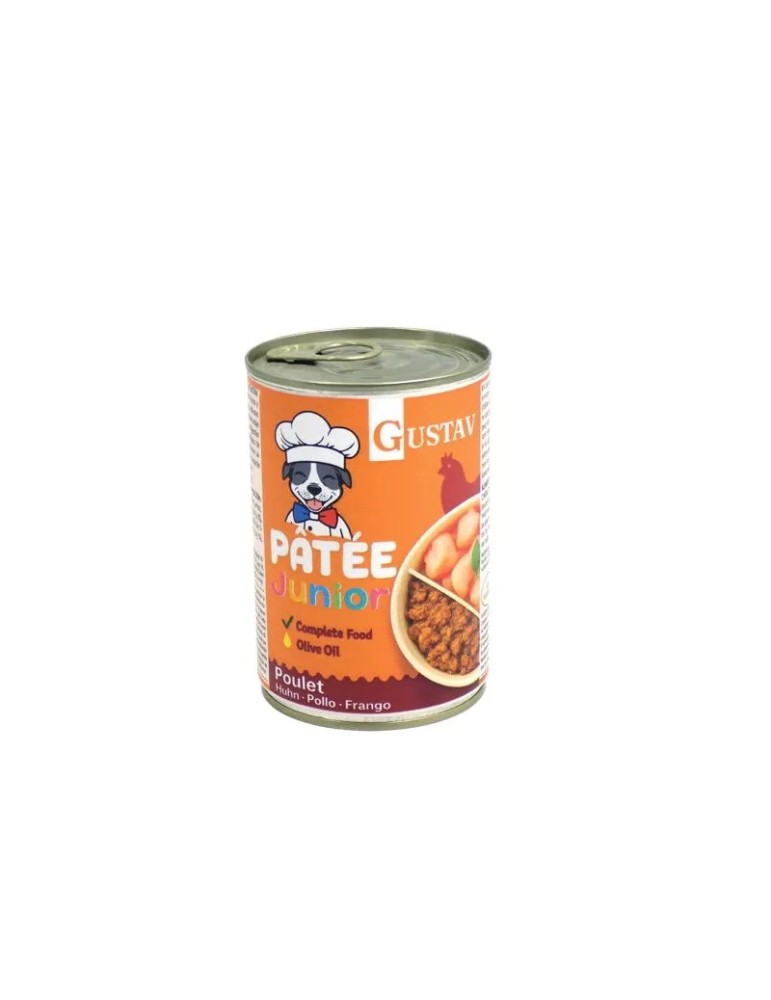 Bubimex Gustav Junior paté de pollo para perros, 400 g