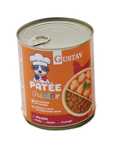 Bubimex Gustav Junior paté de pollo para perros, 800 g