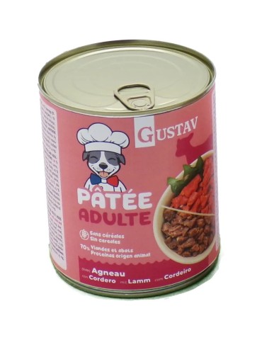 Bubimex Gustav Adult paté de cordero para perros, 400 g