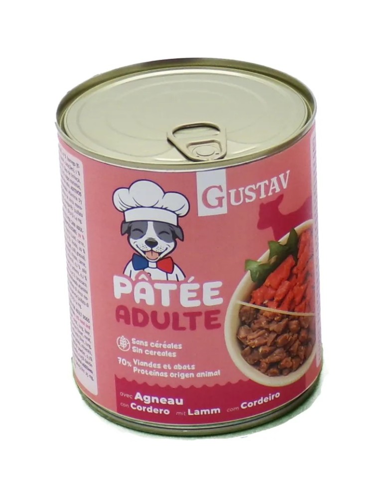 Bubimex Gustav Adult paté de cordero para perros, 400 g
