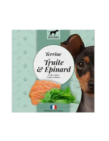 William’s Human Grade tarrina de trucha y espinaca para perros 80 g