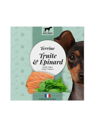 William’s Human Grade tarrina de trucha y espinaca para perros 80 g