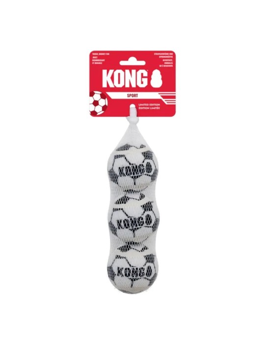 KONG Sport Soccer pelotas de fútbol M pack de 3 para perros