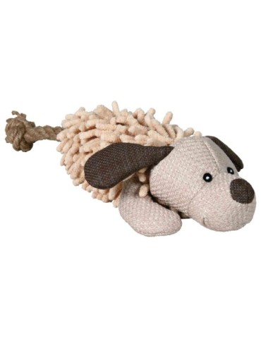 Peluche de perro beige y marrón de 30 cm de longitud, juguete suave para mascota o niño 2