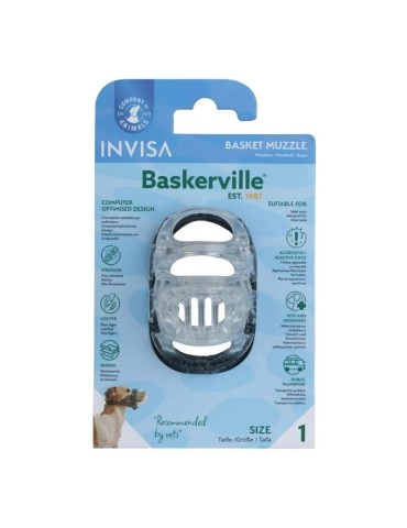 Baskerville Invisa – bozal transparente talla 1
