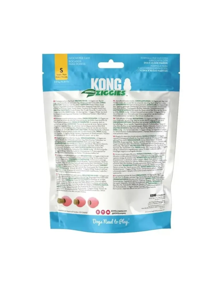 Kong Ziggies Enhanced Puppy – talla S, 198 g