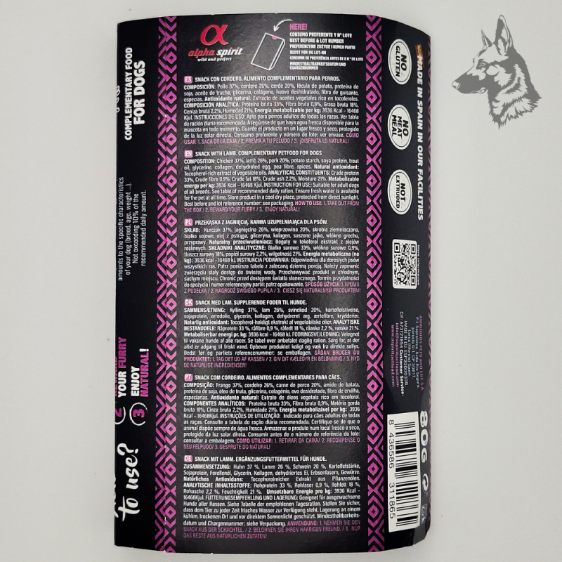 Alpha Spirit Natural Snacks Cordero
