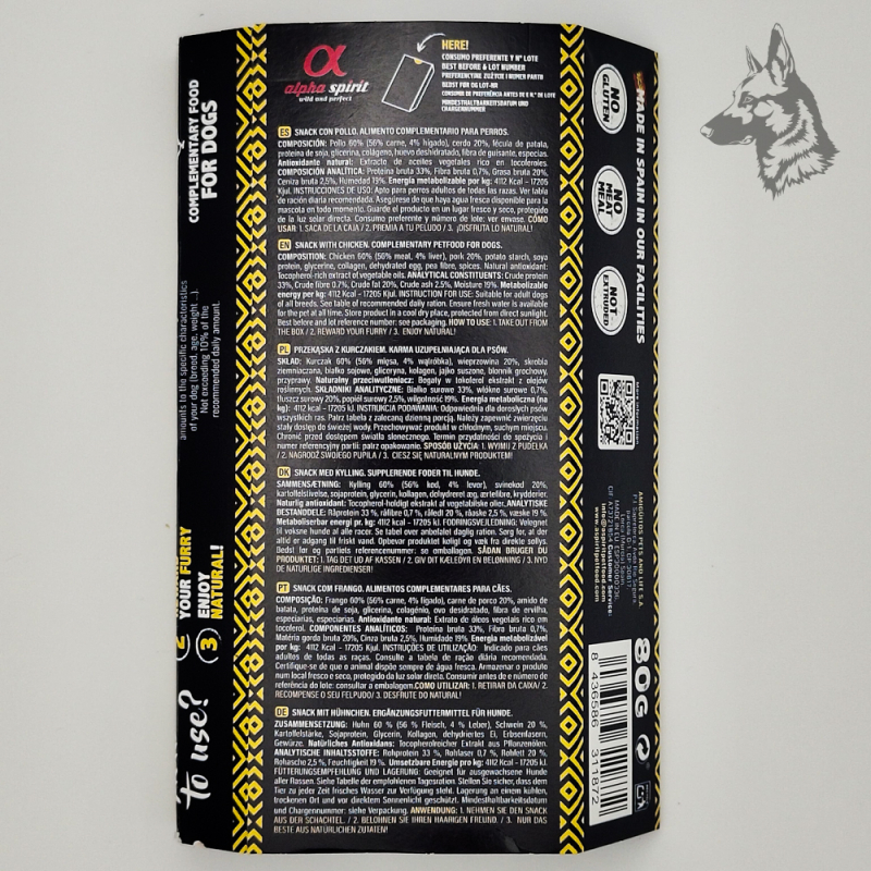 Alpha Spirit Natural Snacks Pollo
