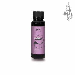 Envase de suplemento alimenticio para mascotas marca Gloria Supple Pets, modelo Calmizen. Este producto está diseñado para promo