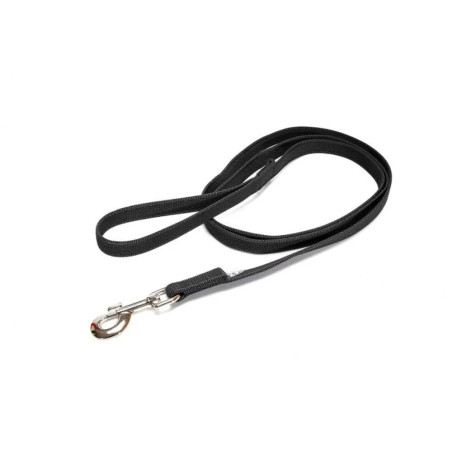 Correa entretejida negra Julius-K9 de 2 metros y 20 mm para perros grandes.