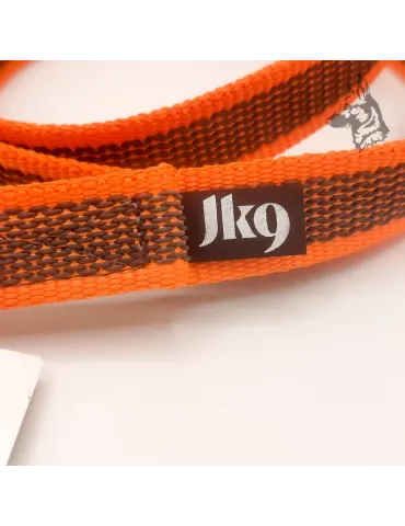 Correa Julius K9 en color naranja con goma entretejida, diseñada para un agarre antideslizante y seguro. Ideal para paseos y act 2