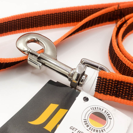 Julius K9 Correa Engomada con Asa Naranja 20mm