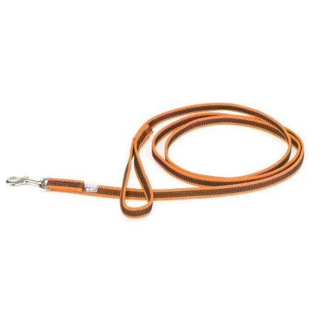Correa entretejida naranja Julius-K9 de 2 metros y 20 mm para perros grandes.