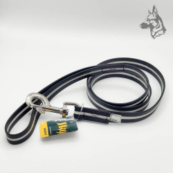 Correa Julius K9 IDC negra con diseño resistente y elegante, ideal para peludos activos. Fabricada con materiales de alta calida