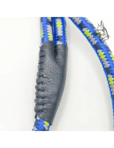 Correa de lazo Trixie Montain Rope azul para perros, tamaño S-M. Ideal para paseos seguros, fabricada en material resistente con 2