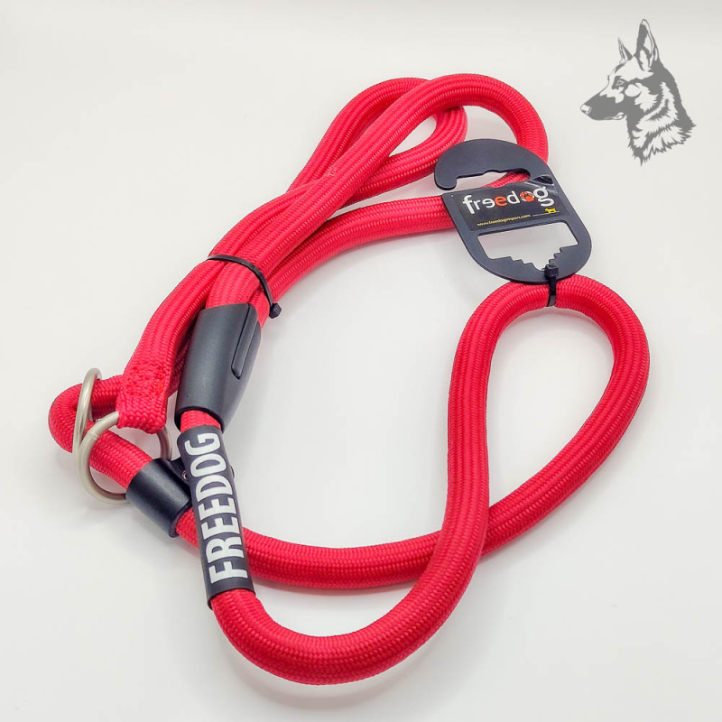 Correa lazo Freedog con diseño de cuerda redonda, ligera, resistente y equipada con cierre ajustable, ideal para paseos cómodos 