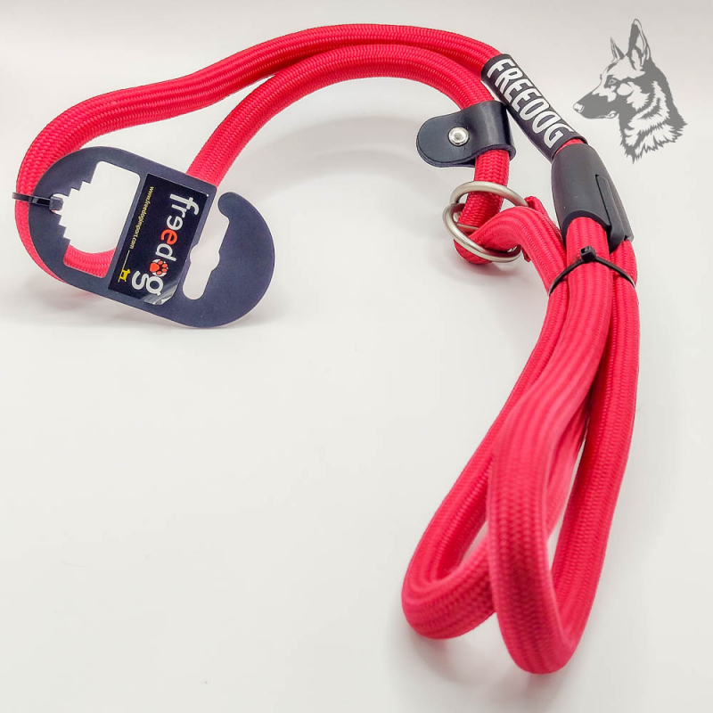 Freedog Collar/Correa Nylon Round Rojo
