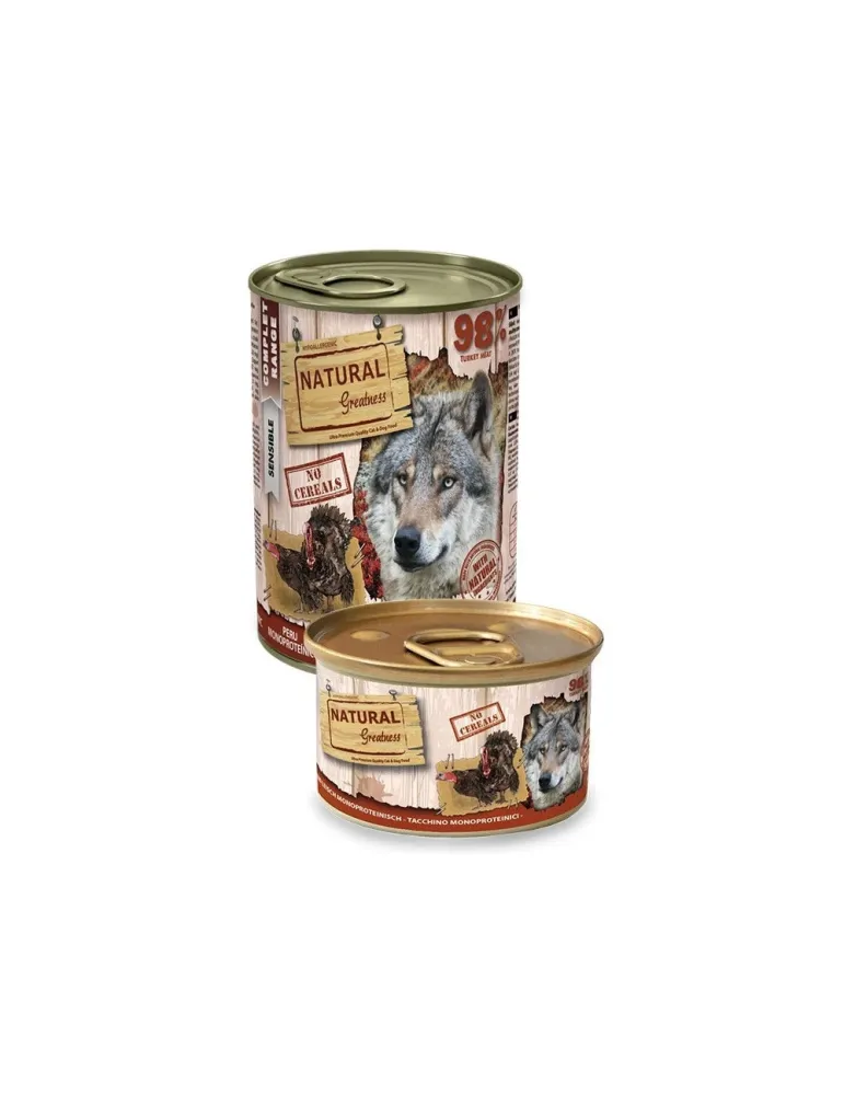 Natural Greatness Lata Monoproteica de Pavo - comida húmeda, 170 g y 400 g