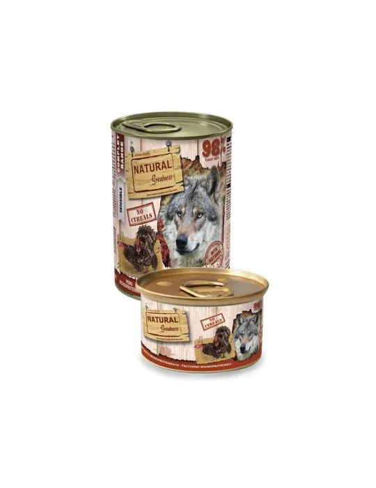 Natural Greatness Lata Monoproteica de Pavo - comida húmeda, 170 g y 400 g