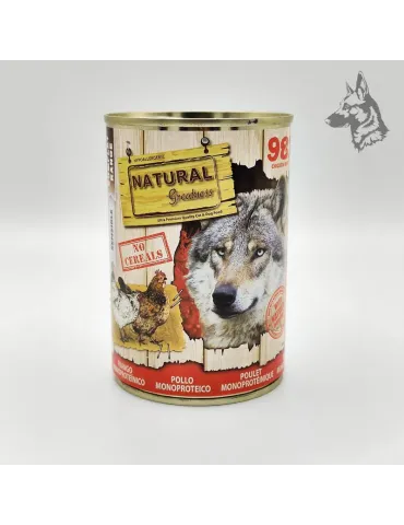 Natural Greatness Lata Monoproteica de Pollo - comida húmeda, 170 g y 400 g