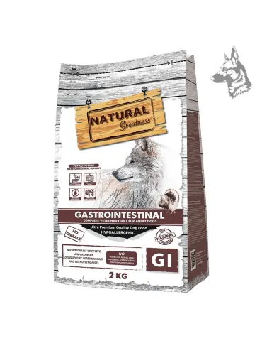 Natural Greatness Gastrointestinal para perros adultos, saco de pienso de 2 kg