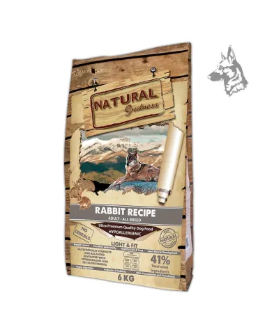 Natural Greatness Conejo Light & Fit, pienso seco para perros