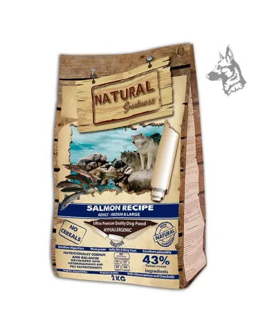 Natural Greatness Salmón Sensitive Medium & Large, pienso seco para perros