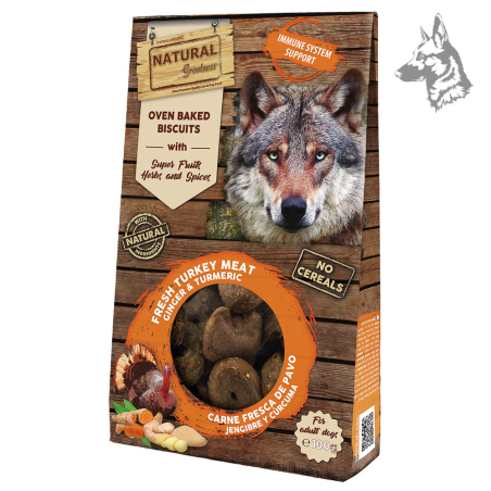 Natural Greatness Galletas Pavo y Jengibre Defensas
