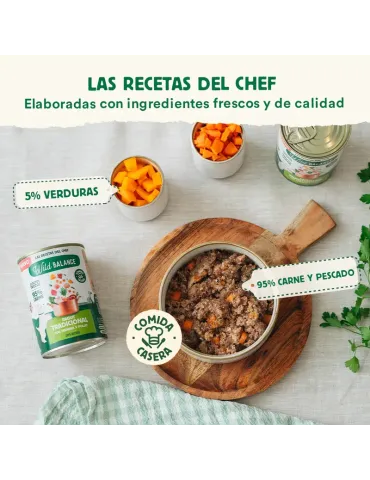 Wild Balance Lata Ragut Tradicional Ternera y Pollo, 400 g para perros 2