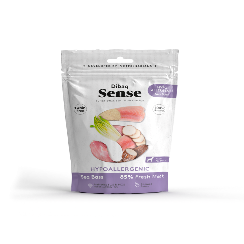 Dibaq Sense Hypoallergenic Lubina Snack Semihúmedo