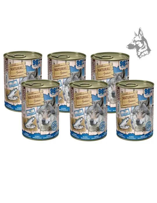 Natural Greatness Lata Monoproteica de Salmón - comida húmeda, 170 g y 400 g