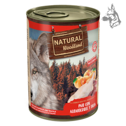 Pato con albaricoque y trufa. Alimento húmedo para perros adultos, elaborado con carne de pato, albaricoque y trufa. Sin cereale