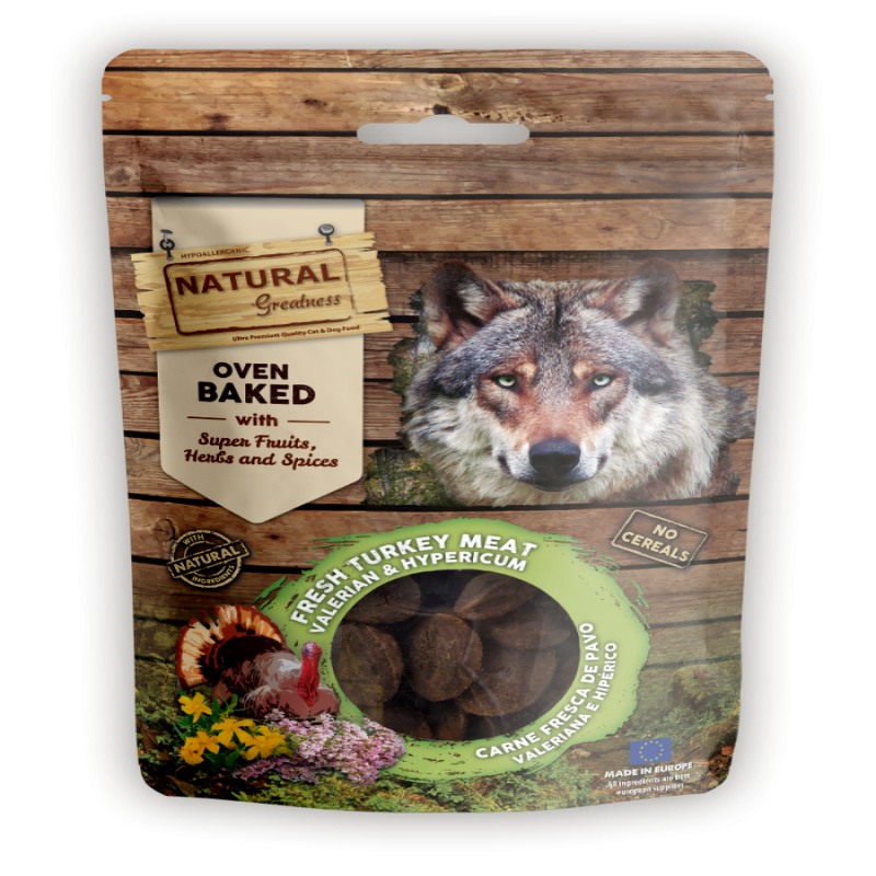 Natural Greatness Galletas Relajantes Pavo y Valeriana