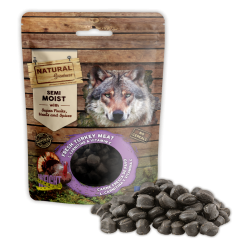 Natural Greatness Semi Moist Bits Weight Control para perros, snacks semihúmedos con carne fresca de pavo, L-carnitina y vitamin 2