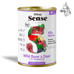 Dibaq Sense Jabalí y Ciervo con Arándanos Receta inspirada en la alimentación ancestral, con carne de caza y frutas seleccionada