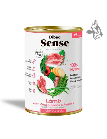 Dibaq Sense Cordero, lata de comida húmeda sin cereales de 380 g
