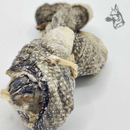 Trenza de bacalao natural para perros, snack rico en ácidos grasos Omega-3, ideal para el cuidado del pelaje, la piel y la salud
