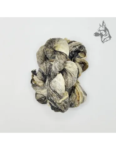 Trenza de bacalao natural para perros, snack rico en ácidos grasos Omega-3, ideal para el cuidado del pelaje, la piel y la salud 2