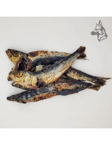 Sardinas deshidratadas naturales en su estado más puro, ideales como snack saludable para perros y gatos, ricas en omega 3 y pro 2
