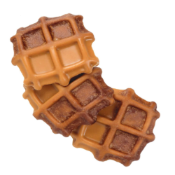 Snack para perros en forma de gofre glaseado, 35g, golosina divertida y sabrosa para premiar a tu mascota