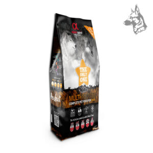 Vista lateral del saco de Alpha Spirit Multi-Protein, destacando su composición nutricional y beneficios para una alimentación saludable y natural.